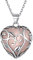 ChicSilver Collier Pendentif Femme Argent 925, Pendentif Coeur Celtique avec Pierre Tourmaline Rose Brillante, Chaiîne Réglable 45+5cm, Cadeau Femme Fille Maman Anniversaire Noël