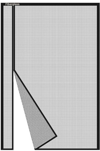 Risareyi Apertura Laterale Zanzariera Magnetica 210x240cm, Nero Vetroresina Rete Molto Resistente, Tenda Zanzariera Porta Finestra Balcone Porte Chiusura Automatica, con Nastro Adesivo