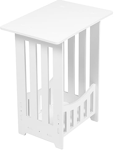 Lurrose Kleine Wohnmöbel Abgestufter Kleines Bücherregal Aufbewahrungsregaltisch Minimalistische Wohnkultur Nachttisch Weiß Kind Ausstellungsstand Pvc-holz-kunststoffplatte Kleine Wohnung