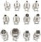 12 Pcs Hot Air Gun Nozzle Hot Air Rework Station Nozzles, Hot Air Reflow Nozzles Heat Gun Nozzle Kit for 850 Hot Air Soldering Station