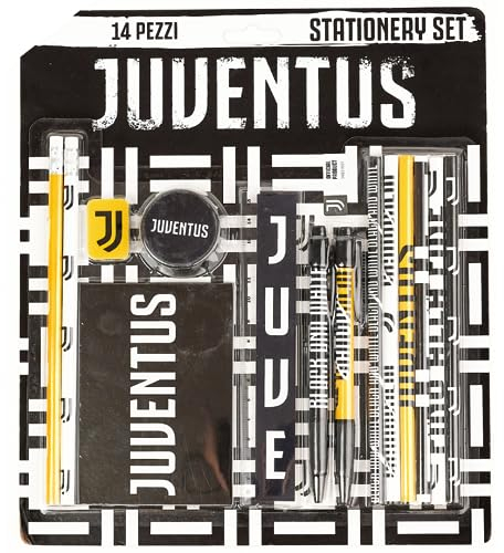 EURO PUBLISHING Juventus, Prodotto Ufficiale - Set cancelleria (Composto da 14 Pezzi)
