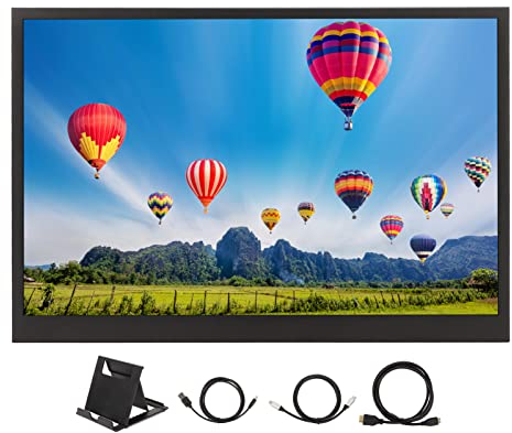 Monitor Portatile da 17 Pollici con Schermo da Gioco RGB 1440x900, Frequenza di Aggiornamento 60Hz per PC Phone, Monitor da Gioco Secondo Schermo per Laptop