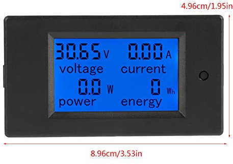 DC 6.5-100V Voltage Current Meter PZEM-051 Digital Electric Battery Monitor 12v with Shunt Power Energy Voltage Current Meter LCD Voltmeter Ammeter Volt Amp Tester (50A Shunt)