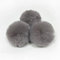 SYSUII 10 Stück Kunstfell Bommel 6cm Kunstfell Fellbommel Pompon Pom Ball DIY Fell Pom Poms für Damen Tasche Mützen Anhängern Dekoration Schlüsselanhänger Charms Strickmütze Zubehör -grau