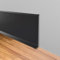 MENAYODA Battiscopa in PVC morbido, larghezza 10 cm, listello decorativo flessibile con forma a S per coprire fessure angolari (12 m, nero)