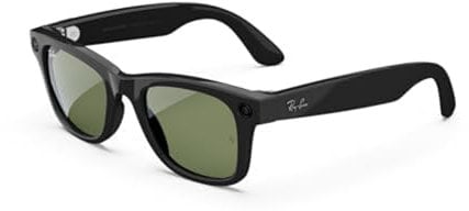 Ray-Ban Meta RW 4006 Wayfarer Sonnenbrille, Uni, Schwarz/G-Grün, klassisch, 50/22/150, Schwarz/G – Klassisches Grün, 50/22/150