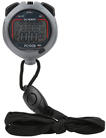 Sport-Stoppuhr, Vielseitiger Digitaler Hand-Stoppuhr-Timer, Langlebiges, Robustes Display Mit Hintergrundbeleuchtung, Chronograph-Stoppuhr-Timer Für Laufwettkämpfe