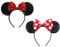 DFsucces Mouse Ears Headband, 2 Pcs Glitter Sequin Bow Mouse Ears Headbands,Classic Mouse Ears for Women Girls Adult, Headbands for Birthday Partiesm Role Playing(Red)
