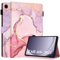 Fancity Case for Samsung Galaxy Tab A9 Plus / A9+ 11 Inch 2023, PU Leather Cover with S Pen Holder, Card Slot KickStand & Smart Wake Sleep for Galaxy Tab A9+ Tablet (SM-X210/X216/X218), Marble Pink