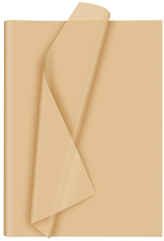 Morcheiong 60 Blatt Braun Kraft Seidenpapier, Kunst Geschenkverpackung, Seidenpapier Großpackung für Bastelarbeiten, Blumen, Geburtstagsparty, Festival (50 x 37 cm)