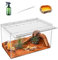 KAKOOTI Kit Terrarium pour Reptiles, 36cm * 16.5cm * 21.5cm boîte d'élevage de Reptiles avec boîtier Acrylique magnétique pour Serpent, Tarentule, Crabe résident, araignée sauteuse, Gecko léopard