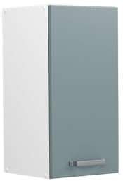 Vicco Hängeschrank R-Line, hängender Küchenschrank, Blau-Grau/Weiß, 30 cm