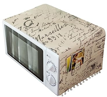 Housse pour Micro-ondes 30x90cm en Coton-lin Décorative | Protection Anti-poussière, Usage Bureau et Maison, Style Vintage, Belle Apparence