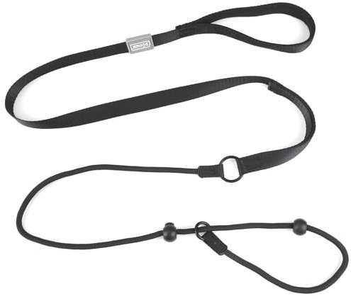 Slip Lead Dog Leash Explosion-Proof Anti-Pull Strong Adjustable Nylon Comfy Handle Dog Lead Rope Anti-Choking Dog Walking Training Leads for Small Medium Dogs Puppy (Black)