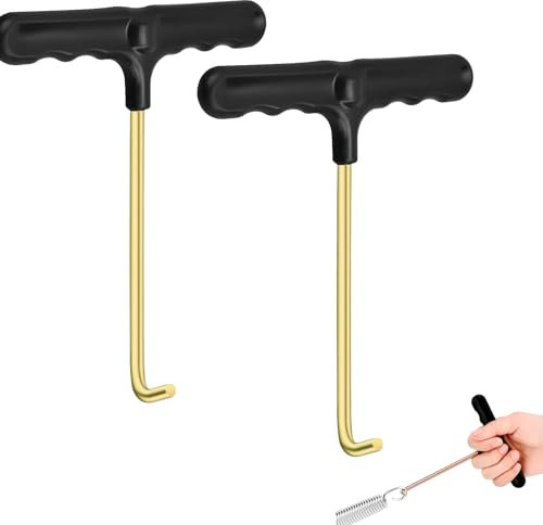 thirei 2 Stück Trampolin Federspanner, Trampolin Werkzeug T-Haken, Trampolin Werkzeuge Metall, Federspanner Trampolin, Trampolin Federspanner T Haken, Federhaken, für Springen Trampolin Federzug