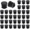 QUARKZMAN 36 Pcs Bouchon en Plastique Rond, Bouchons d'Extrémité de Tube Noirs, 16mm(0.63 Pouce) pour Pieds de Meubles, Protection de Glissement pour Chaise, Canapé, Table, Étagère