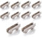 10pc Silver Glass Door Wheel Clamps - Sliding Door Roller, Window Bearing Wheel for 8mm Thick Glass, 46x20mm