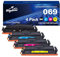 Superprint 069 Tonerpatronen (Mit Chip) Multipack Kompatibel für Canon 069 069H Black Cyan Magenta Yellow Toner Cartridge Set für i-SENSYS LBP673Cdw LBP673dw MF752Cdw MF754Cdw (Norm, 069)