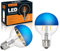 KOOYWAN Dimmbar LED Blau Globus Kopfspiegel Blue Lampe E27 6W warmweißes Deko Glühbirne