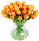 JUSTOYOU 40 Künstliche Tulpen Blumen,Fake Real Touch Latex Tulpe, Faux Blume Tulpe Hochzeit Sträuße für Hochzeit Home Garten Dekoration(orange)