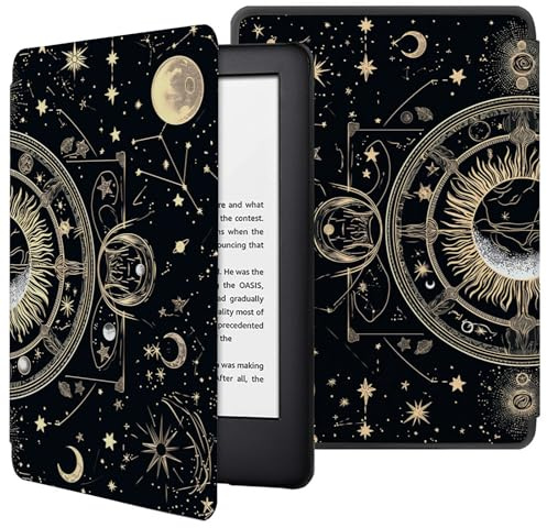 Étui pour Kindle Scribe 10,2 (Sortie 2022), Housse Légère en Cuir PU avec Porte-Stylo Et Fonction Veille/Réveil Automatique pour Liseuse Kindle Scribe, Carte Céleste