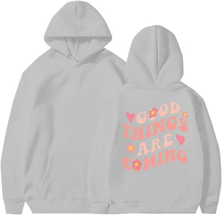 HOOUDO Tagesangebote Heute Sale Girls Womens Puff Hoodies Cute Aesthetic Graphic Printed Long Sleeve Pullover Sweatshirts Preppy Clothes Teen Girls Thermounterhemd Pullover Sale Angebote Bestellung