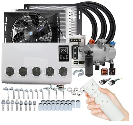Condizionatore for compressore d'aria condizionata elettrico automatico a parete 12V 24V for auto Van Street Rod Hot Classic A/C(24v)