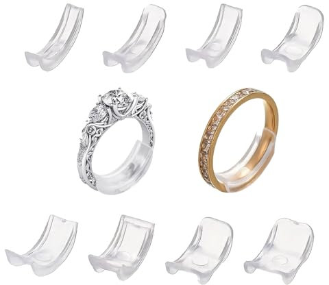 8 Stück Ring Verkleinerung,Ringgrößenversteller,Ring Verkleinerung Unsichtbar,Ringverkleinerer Unsichtbar,Ring Kleiner Machen,Ring Size Adjuster,Ring Verkleinern Für Alle Ringe,Verschiedene Größen