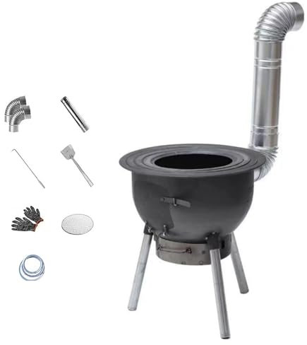 Campingkocher Holz, Zelt Holzofen, Abnehmbarer Brennholz Heizofen, Outdoor Holzofen zum Kochen, Grillen, Picknick, Jagen(43cm/16.9in)