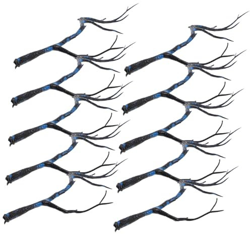 DEARMAMY 10 Pezzi di Rami di Legno per La Decorazione di Natale Rami di Albero Secchi Realizzati Artigianalmente Aspetto Corna Rami di Salice di Halloween Accessorio