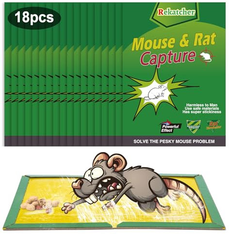 Piege a Souris 18 Pièces Piege a Rat Produit Anti Souris Efficace, Convient à Plusieurs Scénarios