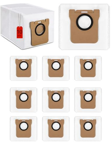 Lot de 10 sacs d'aspirateur de rechange pour Dreame L10s Ultra/L10 Ultra/L20 Ultra/L10sUltraGen2/X40Ultra/L40Ultra/X50, E30Ultra/P50ProUltra