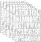 WD&CD 2 Inch 6 Sheets Self Adhesive Vinyl Letter Number Symbol Stickers Alphabet for Kids Mailbox Suitcase Guitar Water Bottle Laptop Guitar Phone Case Scrapbook Scrapbooking, White