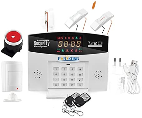 Kit Allarme Casa, Tuya intelligente cablato e; Wireless 433MHz WiFi. GSM. Casa di allarme di sicurezza antifurto Smart Home(B 15000MAH)