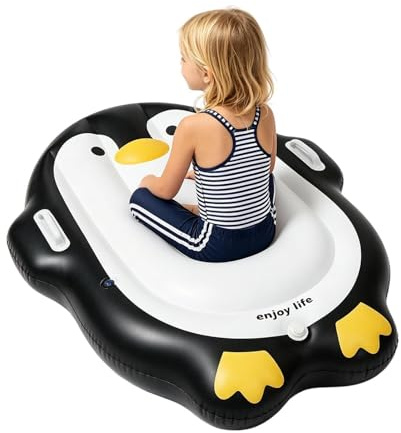 Bodyboard Gonflable pour,Mignon Pingouin avec poignée pour toboggans Aquatiques - Planche Flottante Gonflable Jouet | pour garçons Filles Piscine lac détente fête Aquatique