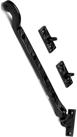 Black Antique Iron Window Fitting Casement Stay 230mm Solid from EUROART