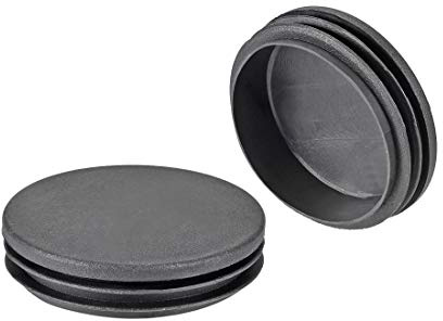 sourcing map 10Pcs 70mm Dia Plastic Tubing Plug Round Post End Caps for Handrail Stair Newel Guardrail Tube Black