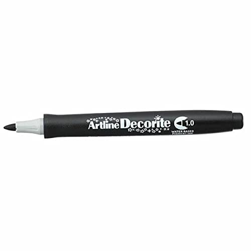 Artline 'Decorite' Black Marker Pen 1.0mm for Card, Glass, Metal and Plastic