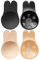 MELLIEX 2 Paar Trägerloser Unsichtbarer Klebe BH Push Up Nippel Cover Selbstklebend Brustwarzen Abdeckungen Wiederverwendbar Anheben Nippelabdeckung, Nackte und Schwarz