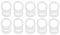 Naliovker 10 pcs Bouton Silicone Anneau Mam Porte-sucette Mannequin Pince Adaptateur Clair