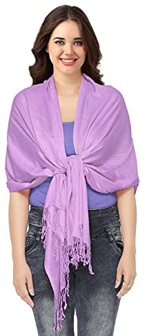World of Shawls Super Soft Pashmina Scialle Sciarpa Wrap, Lilla
