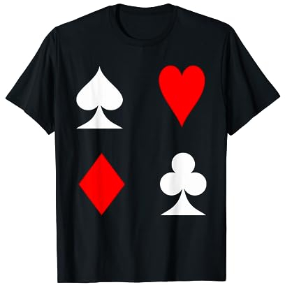 Spielkarten Skat Herzdame Kostüm Fasching Karneval Design T-Shirt