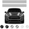 Wraplab Bandes Doubles Capot Autocollantes | Compatible avec Mini Cooper R56 R55 R50 R53 R60 F56 F55 F54 F60 Countryman Clubman (Gris Brillant)