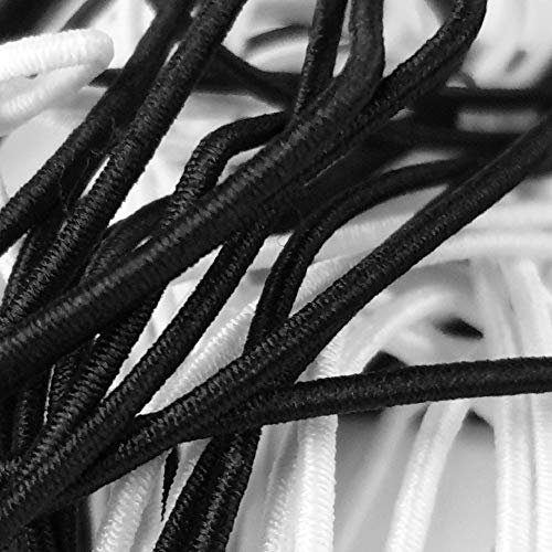 Bestlivings Rundgummi in vielen Farben - 200cm - Ø2mm, Schwarz Hutgummi Gummikordel, Hochwertige elastische Rundschnur zum Basteln von Masken, Armbänder usw