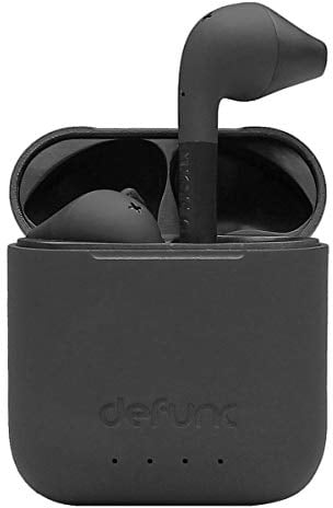 DEFUNC True GO Slim Bluetooth 5.0 Wireless Earbuds with Wireless Charging Case IPX4 Waterproof TWS Stereo Headphones in Ear Built in Mic USB-C Charging 22 Hour Battery Life (Black)
