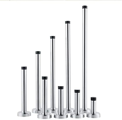 ZPPZ Wandtürstopper Edelstahl Türanschlag Stopper Wandmontage Türstopper Hochleistungs-Edelstahl-Stoßdämpfer-Gummipuffer für die Wand 25cm