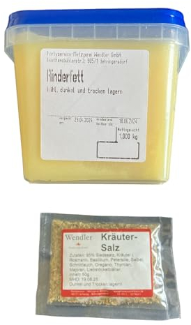 frisches Rinderfett/Rindertalg/Rinderschmalz/Tallow 1Kg hausgemacht in der fränkischen Handwerksmetzgerei