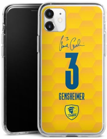 Silikon Hülle kompatibel mit Apple iPhone 11 Case transparent Handyhülle Rhein-Neckar-Löwen Handball Gensheimer