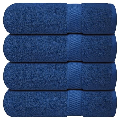 Infinitee Xclusives 100% Ring-Spun Cotton Bath Towels for Bathroom - 4 Pack