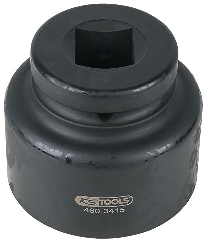 KS Tools 460.3415 Llave para tuercas de eje de 1, 8 cantos, corta, 70 mm